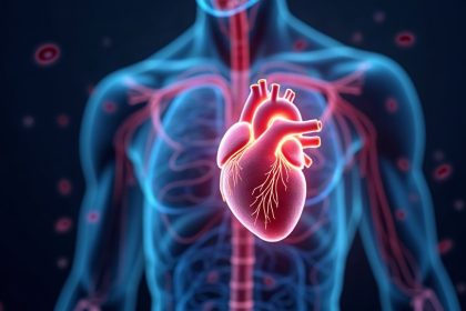 Ilustración médica del sistema cardiovascular