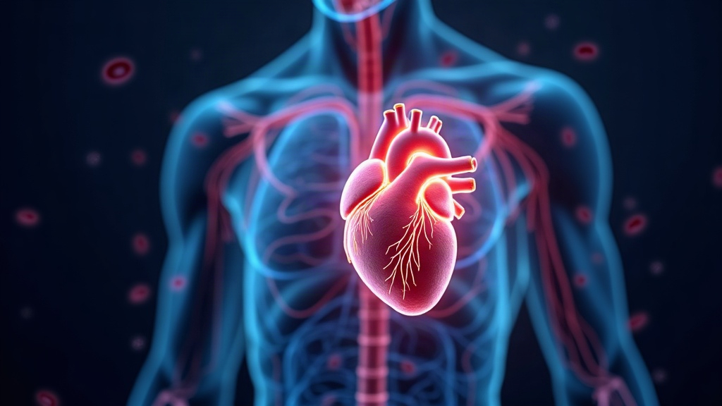 Ilustración médica del sistema cardiovascular