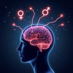 Ilustracion: circuito talamo-cortical y simbolos de identidad de genero