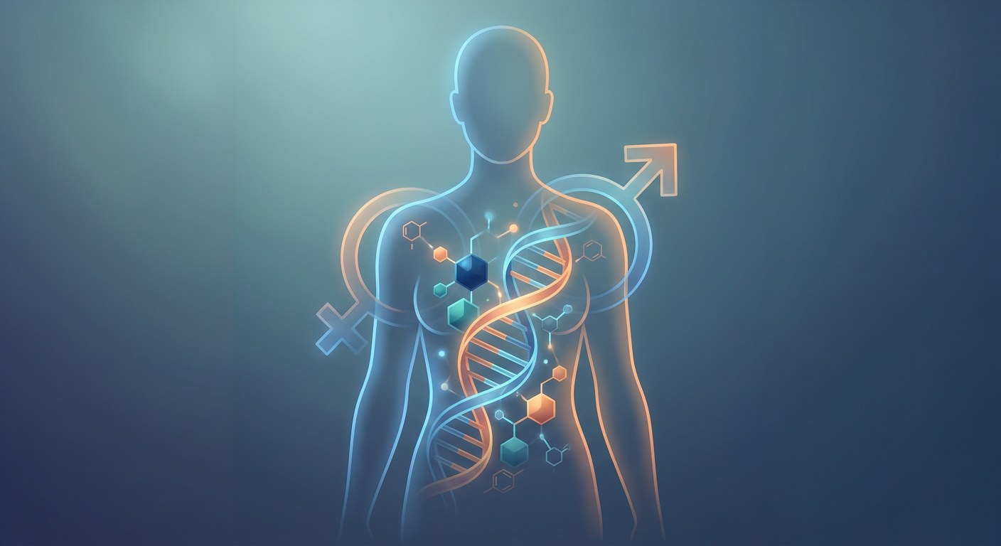 Ilustración sobre identidad de género y terapia hormonal de afirmación